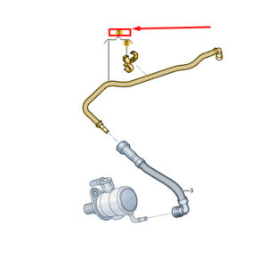 AUDI A8 D5 Fuel Feed Line 06L201215A ORIGINAL