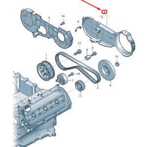 AUDI Q7 4L Engine Timing Belt Cover 059109107H ORIGINAL
