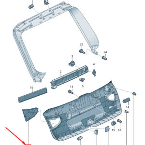 AUDI A4 Avant B9 Rear Left Tail Light Access Cover 8W98676574PK ORIGINAL