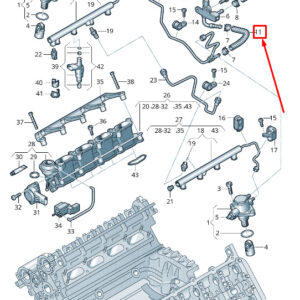 AUDI A4 Avant B8 Rear Left Fuel Hose 079127509BA ORIGINAL