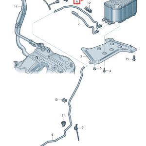 AUDI A6 C8 Fuel Tank Breather Line 4K0201991AG ORIGINAL