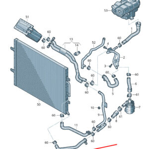 AUDI RS7 Sportback 4G Engine Coolant Hose 4G0145920AG ORIGINAL