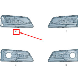 AUDI A4 Avant B9 Front Left Air Guide Grille 8W0807681Q9B9 ORIGINAL