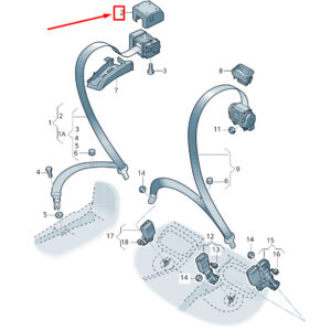 AUDI A8 4H Rear Seatbelt Cover Cap 4G0857957C ORIGINAL
