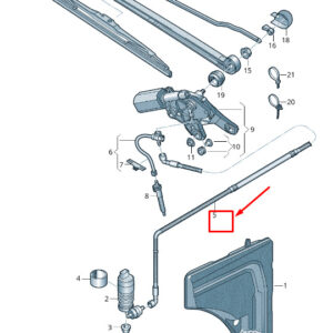 AUDI Q7 4M Rear Liftgate Washer Hose Hose 4M1955960 ORIGINAL