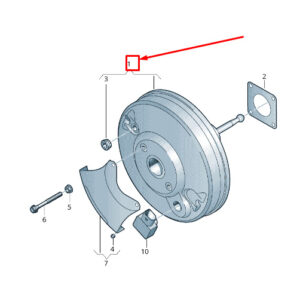 AUDI TT 8J Brake Servo RHD 8J2612107A ORIGINAL