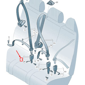 AUDI Q7 4M Rear Right Seat Buckle 4M0857740J MNB 4M0857740JMNB ORIGINAL