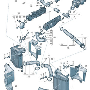 AUDI RSQ8 Left Engine Charge Air Cooler Air Guide 4M8121673 ORIGINAL