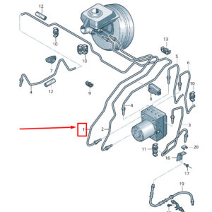 AUDI A4 Avant B8 Brake Line LHD 8K1614705G ORIGINAL