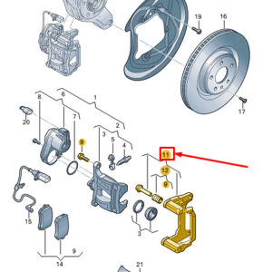 AUDI A8 D5 Rear Left Brake Caliper Bracket 8W0615425A ORIGINAL