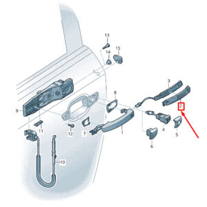 AUDI Q2 GA Front Left Door Handle Slide Valve 8V0837109A ORIGINAL