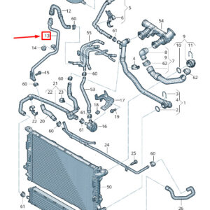 AUDI Q3 8U Engine Coolant Pipe 5N0121070AC ORIGINAL