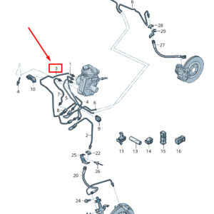 AUDI E-TRON GEN Front Right Brake Pipe LHD 4KL614724C ORIGINAL