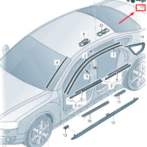AUDI RS7 Sportback 4G Left B-Pillar Cover 4G88535899B9 ORIGINAL