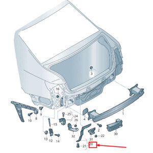 AUDI A4 Avant B9 Rear Right Bumper Holding Strap 8W5807330A ORIGINAL