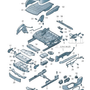 AUDI A6 4A C8 Front Right Outer Seat Frame Trim 4K0881326D1LX ORIGINAL