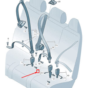 AUDI Q7 4M Rear Middle Seat Buckle 4M0857740PMNB 4M0857740P MNB ORIGINAL