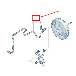 AUDI Q3 8U Vacuum Hose With Non-Return Valve 5N0612041BS ORIGINAL