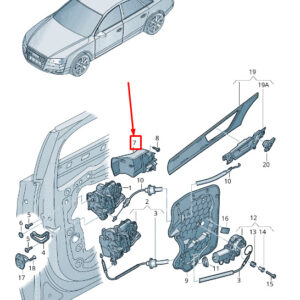AUDI A8 4H Rear Right Door Lock Cover 4H0839350 ORIGINAL