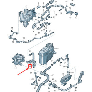 AUDI A6 C8 Engine Coolant Hose 4K0122109T ORIGINAL