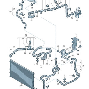 AUDI Q7 4M Engine Coolant Hose 4M0145947P ORIGINAL