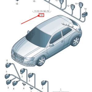 AUDI RS3 Rear Parking Aid Wiring Set 8V0971104E ORIGINAL