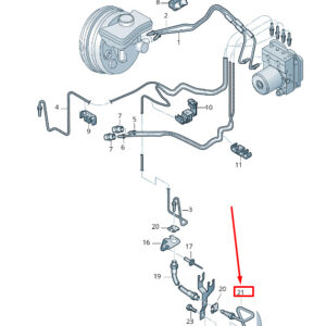 AUDI A6 Avant C6 Front Right Brake Hydraulic Line 4F0611722A ORIGINAL