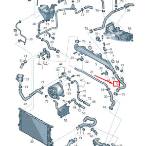 AUDI A4 Avant B8 Engine Coolant Hose 079121036D ORIGINAL