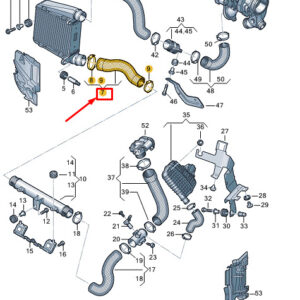 AUDI A8 D5 Intercooler Pressure Hose 4N0145708N ORIGINAL