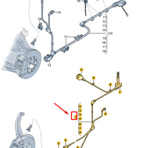 AUDI A3 8Y Front Right Speed Sensor Wiring Harness 8Y0927902A ORIGINAL