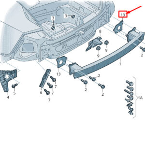 AUDI RS7 Sportback 4G Rear Right Bumper Carrier Seal 4G0807670 ORIGINAL