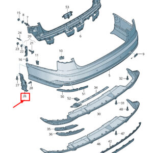 AUDI A8 4N Rear Left Bumper Closing Element 4N0807095C ORIGINAL
