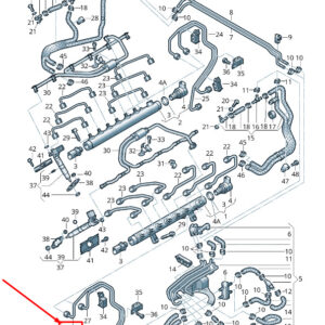 AUDI Q7 4L Fuel Line 05A130309H ORIGINAL