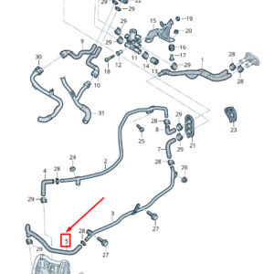AUDI A4 Avant B9 Engine Coolant Hoses 8W0265353K ORIGINAL