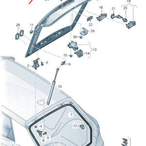 AUDI A4 Avant B9 Rear Bumper License Plate Bracket 8W9827113B9B9 ORIGINAL