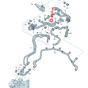 AUDI A4 Avant B8 Engine Coolant Hose 8K1265373E ORIGINAL
