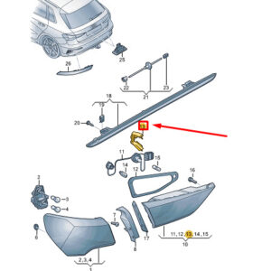 AUDI A3 Sportback 8Y Rear Right Back Up Light Bracket 8Y0945184 ORIGINAL
