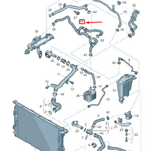 AUDI A5 Sportback 8T Engine Coolant Water Hose 03L121157E ORIGINAL