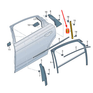 AUDI A8 D5 Rear Right Door Guide Rail 4N0839068 ORIGINAL