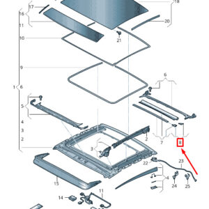 AUDI A8 4N Sunroof Cover Repair Set 4N0898924 ORIGINAL