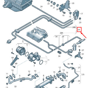 AUDI A3 Sportback 8P Engine Vacuum Hose 03L131055BB ORIGINAL