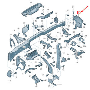 AUDI A3 Sportback 8P Right Dashboard Panel Bracket RHD 8P2858506B ORIGINAL