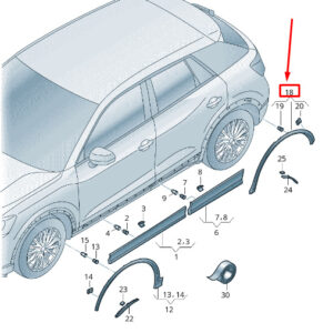 AUDI Q2 GA Rear Left Wheel Cover 81A853817 4W3 81A8538174W3 ORIGINAL