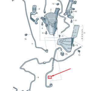AUDI Q7 4M Engine Breather Line 4M0201997G ORIGINAL