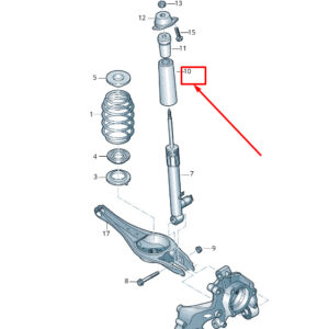 AUDI Q2 GA Rear Shock Absorber Stop Buffer 5Q0511357AC ORIGINAL