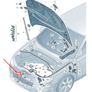 AUDI A3 Sportback 8V Front Hood Latch Support 8V4823485A ORIGINAL