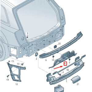AUDI Q7 4M Rear Bumper Middle Bracket Mount 4M0807329 ORIGINAL