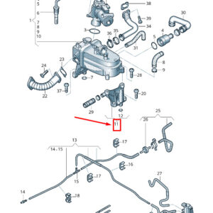 AUDI Q7 4L Engine Water Connection Bracket 059131425A ORIGINAL