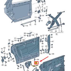 AUDI A8 D5 Rear Door Lock Cable 4N6839085 ORIGINAL