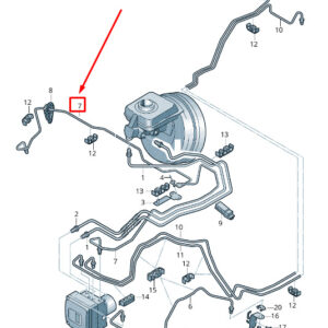 AUDI RS7 Sportback 4G Brake Pipe 4G0614724AD ORIGINAL